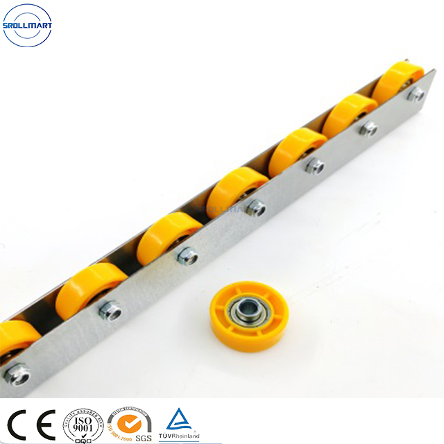 Plastic Skate Wheel Flow Rack Conveyor - 1 Meter, Aluminum Frame, 100kg Load Per Wheel