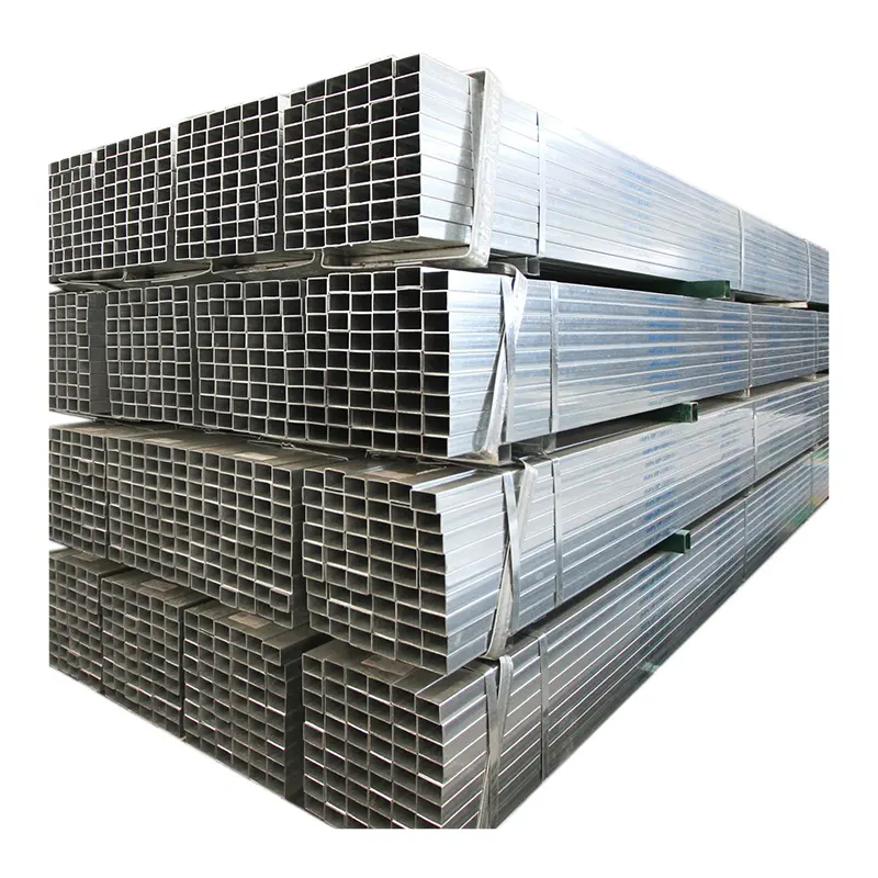 Tubo cuadrado corrugado de alta calidad Tubo de acero galvanizado Precio de tubo rectangular de hierro para cocheras