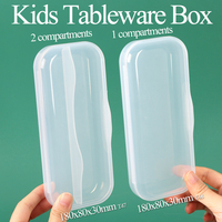 Boîte à couverts pour enfants SUNSHING de qualité alimentaire, boîte à couverts personnalisée pour tout-petits, boîte à couverts pour bébé, étui à cuillères pour les voyages