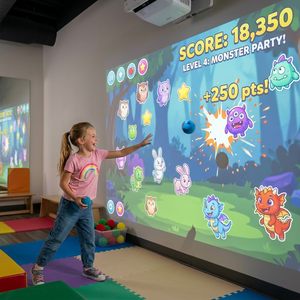 Équipement d'arcade AR/VR, logiciel de jeu mural interactif, projecteur <span class=keywords><strong>Smash</strong></span> Ball, équipement de terrain de jeu intérieur pour enfants, utilisation domestique - Product Image 5