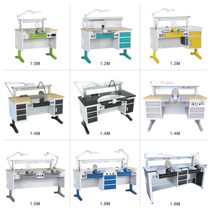 Bureau <span class=keywords><strong>de</strong></span> <span class=keywords><strong>laboratoire</strong></span> dentaire personnalisé Dent Processing Desks Dual Station Workbench - Product Image 4