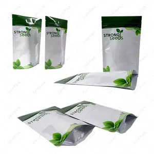 Bolsas de embalaje de paquete de papel de aluminio para semillas vegetales, bolsa de pie de semillas de superficie brillante duradera estándar de semillas de quinua