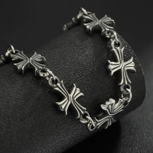 Ensemble de bijoux unisexe style punk avec bracelet et collier en patchwork brodé pour homme – Idéal comme cadeau - Product Image 3