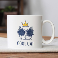Tasse en céramique décontractée et cool pour chat, café de bureau, tasse à boire japonaise, gobelet mat à jambe droite, vente en gros de lait à la maison
