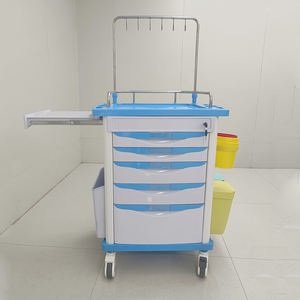 5-drawer tıbbi ilk yardım arabası geri çekilebilir masa infüzyon sopa tıbbi alet arabası acil/koğuş kullanımı için uygun - Product Image 4