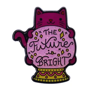 Magic Crystal Ball Pin Badge The fortune teller cat reminds u that even though sometimes life can be hard, the future is bright