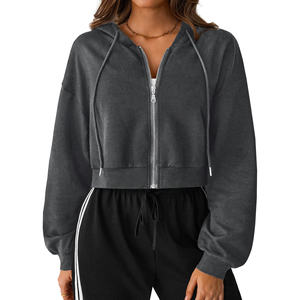 New Style Women's <b>Crop</b> <b>Top</b> Hoodies Custom Printed Front Logo Premium Quality <b>Top</b> Selling OEM Service - Product Image 1