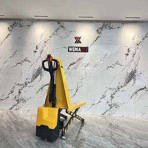 Mini 1 tonelada 1,5 toneladas tijera semieléctrica alta elevación palé gato camión carretilla elevadora apilador de mano - Product Image 4