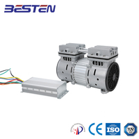 1HP 750W DC Compresseur d'air silencieux 8bar Piston 12V Moteur sans pompe à huile pour générateur d'oxygène médical 10L 15L