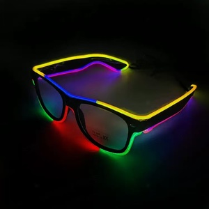 Colorful LED Wireless EL <strong>Glasses</strong> with Dark Lens for Festive Decorations-Halloween Graduation School <strong>Parties</strong> Accessory - Product Image 1
