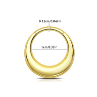 316L cincin hidung Septum baja tahan karat Hoops telinga bulat bulan sabit anting spiral tulang rawan Tragus Perhiasan Tubuh