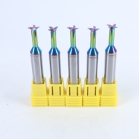 Outil de découpe pour rainures de diamètre extérieur 30 °   90 °   120 °   Fraise à queue d'aronde avec revêtement coloré