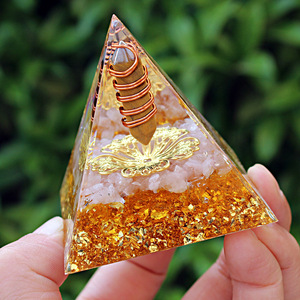 Pilar de Cristal con Ojo de Tigre, Resina Epoxi Blanca, Decoración para el Hogar, Adorno para Escritorio de Oficina - Product Image 3