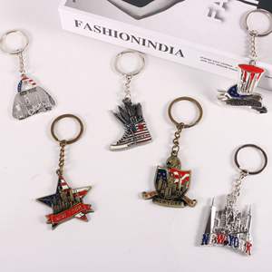 Porte-clés en métal en forme <span class=keywords><strong>de</strong></span> sac <span class=keywords><strong>de</strong></span> <span class=keywords><strong>New</strong></span> <span class=keywords><strong>York</strong></span>, monument culturel <span class=keywords><strong>de</strong></span> la ville, style américain délicat, skyline, porte-clés souvenir, cadeau personnalisé - Product Image 3