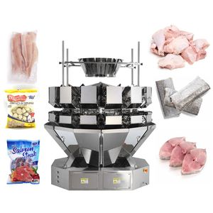 14หัวอัตโนมัติเครื่องบรรจุ Multihead Weigher จีนสำหรับขาไก่