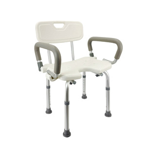 Tabouret de bain en alliage d'aluminium réglable en hauteur avec accoudoirs amovibles pour personnes âgées et femmes enceintes - Product Image 5