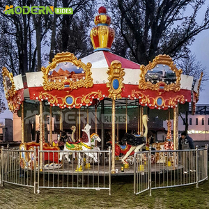 Manège à chevaux moderne, carrousel extérieur pour enfants, équipement de parc d'attractions, manège simple pour fête foraine, en vente - Product Image 2