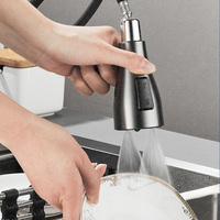 Luxe gris 304 acier inoxydable mitigeur eau chaude froide mitigeur ressort 360 Rotation tirer vers le bas robinet d'évier de cuisine intelligent