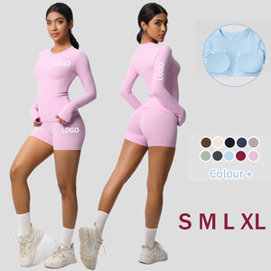 Vêtements de sport confortables sans couture, personnalisables avec logo, vente en gros, tenue de yoga respirante pour femmes, tailles plus grandes - Product Image 6