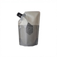 Pochette à bec verseur personnalisée de qualité alimentaire pour soins de la peau, gris volcanique mat, pour savon liquide, gel douche, lotion, blush – Recharge