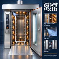 Nouveau four rotatif électrique à 32 plateaux 380V, four de boulangerie commercial pour la cuisson du pain avec la farine