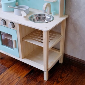 Ensemble <span class=keywords><strong>de</strong></span> jouets <span class=keywords><strong>de</strong></span> cuisine pour enfants, 4 pièces, poêle, hamac <span class=keywords><strong>de</strong></span> cuisine, maison <span class=keywords><strong>de</strong></span> jeu en <span class=keywords><strong>bois</strong></span> bleu - Product Image 4