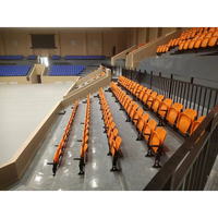 Chaises pliantes de stade à haute confortabilité, système de montage sur échelle en aluminium HDPE pour centres sportifs intérieurs, fabricant professionnel