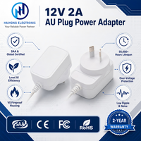 Adaptateur secteur blanc 12V 2A 24W, design élégant, alimentation à découpage AC/DC, transformateur avec prise AU pour produits haut de gamme de bureau et de maison
