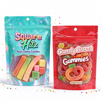 Emballages Mylar personnalisés résistants aux enfants, 1g, 3.5g, 7g, pochettes refermables découpées à la forme, anti-odeurs, pour la vente au détail de bonbons et friandises comestibles