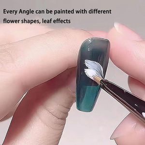 Hechunzi-Brosse à ongles monobloc, stylo à <span class=keywords><strong>dessin</strong></span> pour la conception des ongles, brosse à ongles pour dessiner des pétales et des papillons - Product Image 3