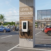 Nueva Estación de Carga Inteligente para Vehículos Eléctricos de 44kW CA, Doble Puerto de 22kW Tipo 2, OCPP 1.6J/2.0.1, RFID, Cargador Comercial para Vehículos Eléctricos