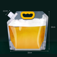Sac à bière de 1L avec valve, emballage jetable, pochette à bière avec taille et bec verseur personnalisés