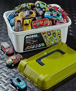 Friction Traffic <b>Toys</b> Car Sets Tin Back to the Car Children's <b>Toys</b> Storage Barrel Collector's Edition of 30 Alloy Racing - Product Image 5