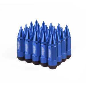 Écrous de roue de course en alliage d'aluminium M12X1.5 1.25 universels pour amélioration automobile bleus - Product Image 1