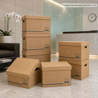 Boîte en carton ondulé écologique FUJU pour le rangement de documents de bureau, doublure intérieure personnalisée, impression de logo, origine Guangdong, personnalisable