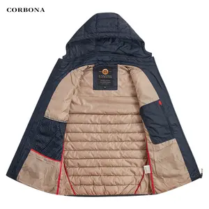 Corbona Herfst Man Winterjas Business Casual Lichtgewicht Katoenen Bovenkleding Sportjas Oversized Mannelijke Kleding Homme