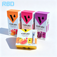 Boîte pliante en papier personnalisée, recyclable, boîtes à thé personnalisées, boîtes en carton blanc de qualité alimentaire pour poudre d'électrolyte