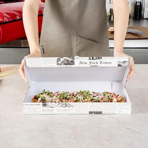 Boîte à emporter pour pain plat Boîte à <span class=keywords><strong>pizza</strong></span> ondulée jetable robuste-Système de verrouillage d'étiquettes Boîtes à <span class=keywords><strong>pizza</strong></span> personnalisées en papier journal et papier blanc - Product Image 4