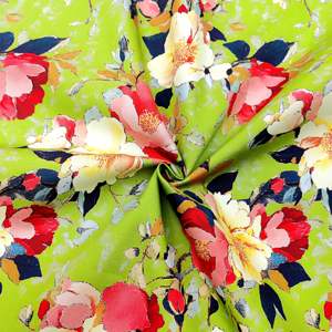 Hot Sale Soft Feeling Green Floral Pattern Cotton Woven <strong>Shirting</strong> Fabric for Woman Blouses - Product Image 6