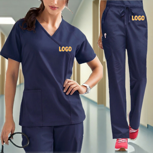 Ensemble de blouses roses professionnelles pour femmes, en coton et polyester tissé, uniformes d'hôpital, logo personnalisé - Product Image 4