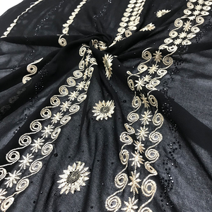 SIWENショップメイドスプライシングシフォンラインストーンヘッドスカーフレースショールとラップ女性ヒジャーブストールヒジャーブイスラム教徒の女性 - Product Image 4