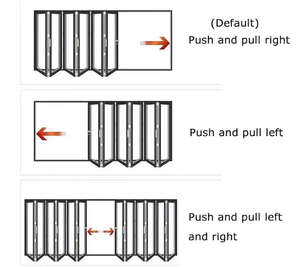 ประตูพับได้ อลูมิเนียมอัลลอยด์คุณภาพสูง กระจกนิรภัย สำหรับใช้ภายในและภายนอกอาคาร คุณสมบัติกันน้ำ ผลิตสำหรับลานบ้าน - Product Image 4