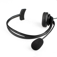 Headphone komputer berkabel dapat diatur dengan mikrofon gaya Mono untuk pusat panggilan Bisnis/kantor dan mendengarkan musik