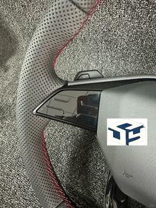 Volante Deportivo con Palanca de Cambios de Carbono, Alcántara, LED y Fibra de Carbono para <span class=keywords><strong>Audi</strong></span> A3 A4 A5 B9 A6 C7 S3 S4 B9 B9.5 RS3 RS6 RS7 C7 C8 Q3 Q5 Q8 TT - Product Image 2