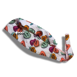 Cuffia Chirurgica in Cotone Traspirante con Stampa Fantasia Zucchero e Spezie, Fodera in Raso, Assorbente, Unisex, per Uso Ospedaliero - Product Image 3