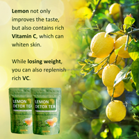 Thé détox au citron pour un ventre plat en 10 jours, thé aux herbes pour maigrir, complément alimentaire naturel pour perdre du poids, étiquette privée, sachet de thé personnalisé, OEM ODM