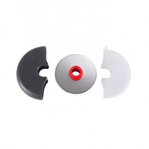 Custom Logo Stainless Steel <b>Covered</b> Blade Round <b>Plastic</b> Safety Pizza Cutter for Restaurant Giveaways - Product Image 3