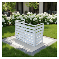 Cadre de fenêtre à persiennes carrées modernes pour mur extérieur, en plastique et aluminium, pour applications en sous-sol et entrepôt