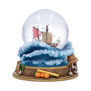 Globo de Nieve Personalizado del <span class=keywords><strong>Barco</strong></span> <span class=keywords><strong>Pirata</strong></span> Going Merry, Globo de Agua de Resina de Anime para Colección de Fans y Decoración del Hogar - Product Image 5