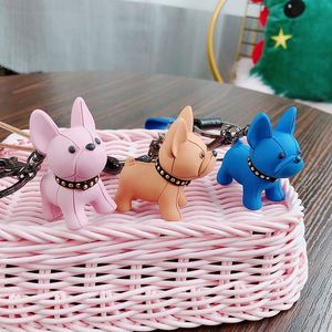 Lovely Macarone Cartoon Dog Bulldog <b>Key</b> <b>Chain</b> Dog Toy <b>Key</b> <b>Chain</b> Couple Bag Pendant Children's Gift Pendant - Product Image 2
